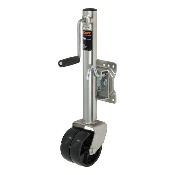 CURT Marine Jack w/Dual 6 Wheel - 1,500 lbs - Adjust Vertically 10