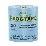 FrogTape CP 250 Medium-High Adhesion Masking Tape - 24MM x 55M x 6-Pack - Light Blue - Rated for 250F [105327]