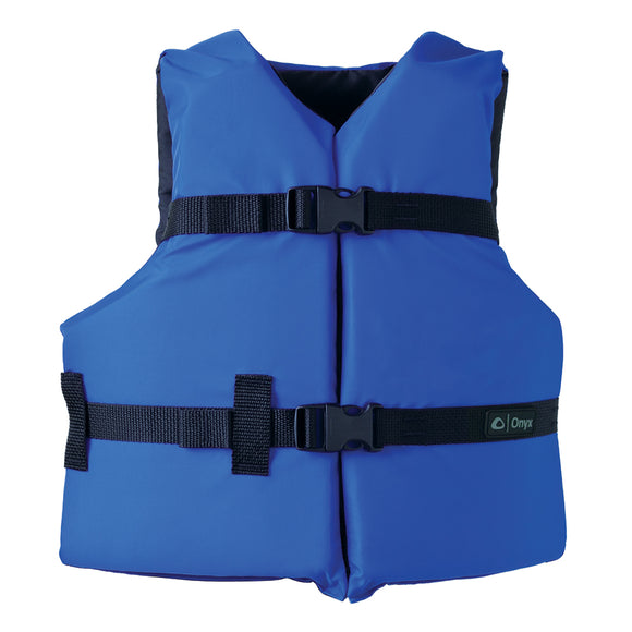 Onyx Nylon General Purpose Life Jacket - Youth 50-90lbs - Blue [103000-500-002-12]