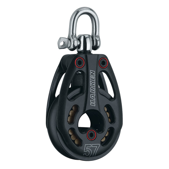 Harken 57mm Aluminum Low Load Black Magic Block w/Swivel [3226]